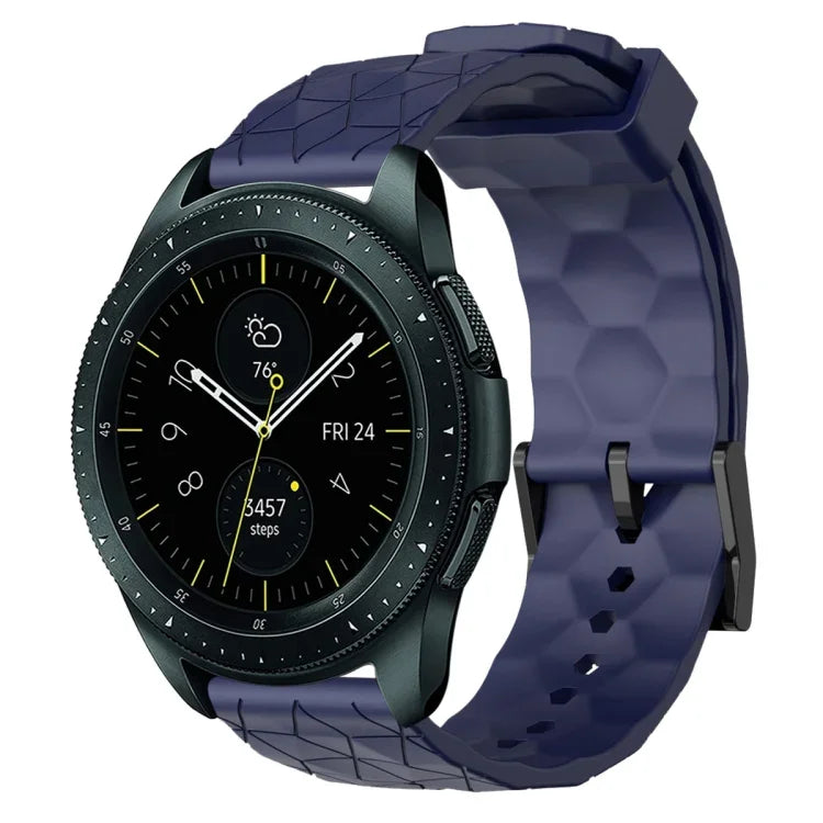 20mm Football Pattern Solid Color Silicone Watch Band, For Samsung Galaxy Watch Active 2 44mm, For Samsung Galaxy Watch 42mm