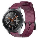 22mm Football Pattern Solid Color Silicone Watch Band, For Samsung Galaxy Watch3 45mm, For Samsung Galaxy Watch 46mm, For Samsung Gear S3 Classic, For Samsung Gear S3 Frontier