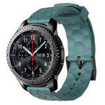 22mm Football Pattern Solid Color Silicone Watch Band, For Samsung Galaxy Watch3 45mm, For Samsung Galaxy Watch 46mm, For Samsung Gear S3 Classic, For Samsung Gear S3 Frontier