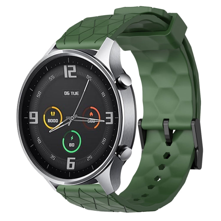 22mm Football Pattern Solid Color Silicone Watch Band, For Xiaomi MI Watch Color