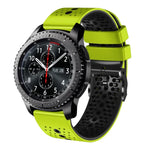 22mm Perforated Two-Color Silicone Watch Band, For Samsung Galaxy Watch3 45mm, For Samsung Galaxy Watch 46mm, For Samsung Gear S3 Classic, For Samsung Gear S3 Frontier