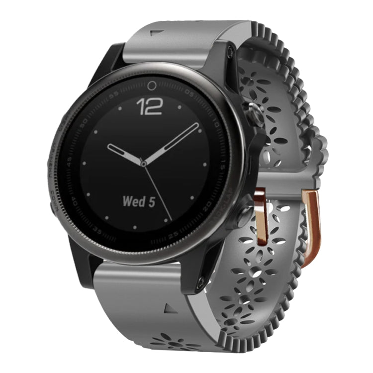 20mm Lady's Silicone Watch Band With Lace Punch, For Garmin Fenix 5S, For Garmin Fenix 5S Plus
