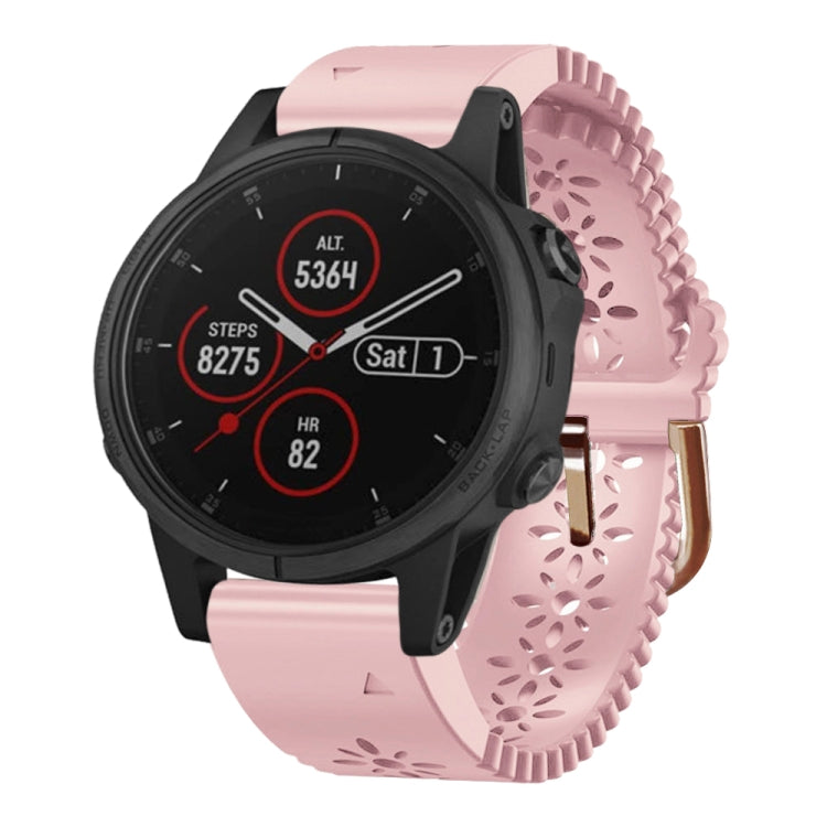 20mm Lady's Silicone Watch Band With Lace Punch, For Garmin Fenix 5S, For Garmin Fenix 5S Plus