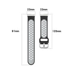 Two-Color Perforated Breathable Silicone Watch Band, For Fitbit Sense