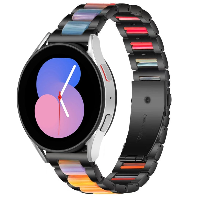 Interbead Resin Metal Watch Band, For Galaxy Watch 5 40 / 44mm, For Galaxy Watch 5 Pro 45mm, For Galaxy Watch 4 40 / 44mm