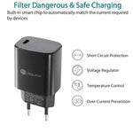 PD11 Single PD3.0 USB-C / Type-C 20W Fast Charger with 1m Type-C to 8 Pin Data Cable, EU Plug, EU Plug + Type-C to 8 Pin Cable