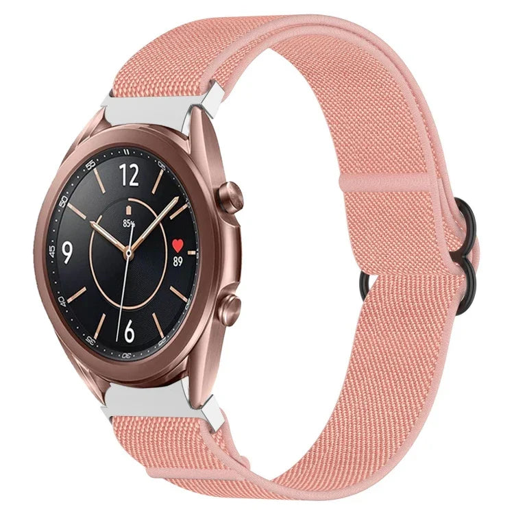Nylon Stretch Black Buckle Watch Band, For Samsung Galaxy Watch 5 Pro 45mm, For Samsung Galaxy Watch 5 44mm, For Samsung Galaxy Watch 5 40mm, For Samsung Galaxy Watch 4 44mm, For Samsung Galaxy Watch 4 40mm, For Samsung Galaxy Watch 4 Classic 42mm     ...