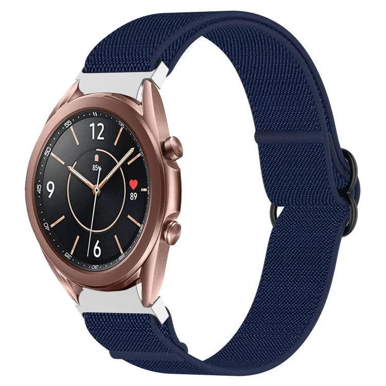 Nylon Stretch Black Buckle Watch Band, For Samsung Galaxy Watch 5 Pro 45mm, For Samsung Galaxy Watch 5 44mm, For Samsung Galaxy Watch 5 40mm, For Samsung Galaxy Watch 4 44mm, For Samsung Galaxy Watch 4 40mm, For Samsung Galaxy Watch 4 Classic 42mm     ...