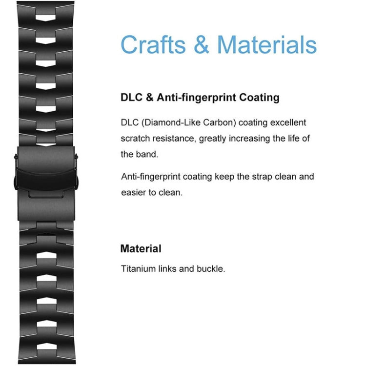 22mm Titanium Alloy Quick Release Watch Band, For Garmin Fenix 7, For Garmin Fenix 7 Solar, For Garmin Fenix 7 Sapphire Solar, For Garmin EPIX Gen 2, For Garmin Instinct 2, For Garmin Instinct, For Garmin Descent G1, For Garmin Approach S62            ...