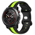 22mm Butterfly Buckle Two-Color Silicone Watch Band, For Amazfit GTR 2, For Amazfit 3, For Amazfit GTR 47mm