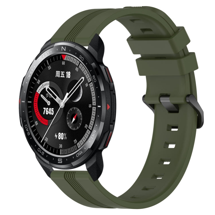 22mm Concave Striped Slicone Watch Band, For Huawei Watch GT 2E, For Huawei GT2 46mm, For Honor Watch GS 3, For Honor Watch GS Pro