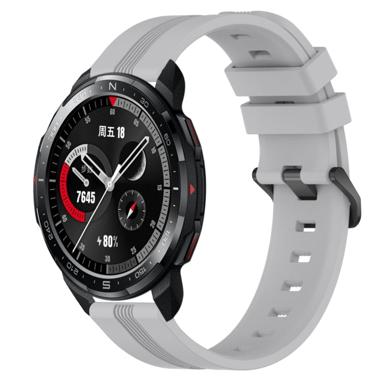 22mm Concave Striped Slicone Watch Band, For Huawei Watch GT 2E, For Huawei GT2 46mm, For Honor Watch GS 3, For Honor Watch GS Pro