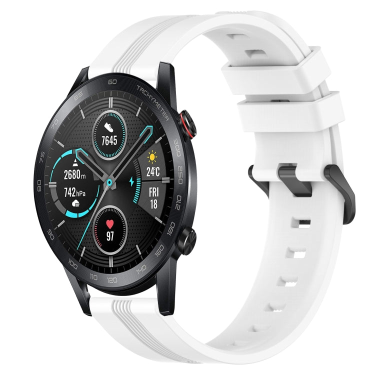 22mm Concave Striped Slicone Watch Band, For Honor Magic Watch 2 46mm, For Honor Watch Dream, For Huawei Watch GT3 SE