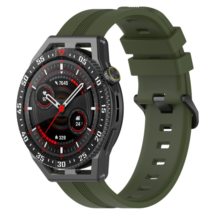 22mm Concave Striped Slicone Watch Band, For Honor Magic Watch 2 46mm, For Honor Watch Dream, For Huawei Watch GT3 SE