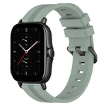 20mm Concave Striped Slicone Watch Band, For Amazfit GTS 4, For Amazfit GTS 3, For Amazfit GTS 2E, For Amazfit GTS 2 Mini