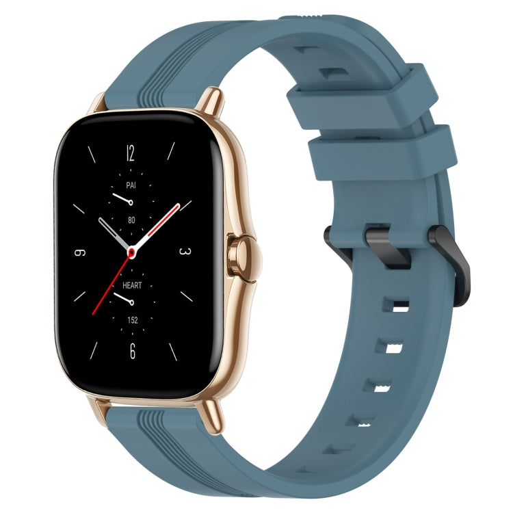 20mm Concave Striped Slicone Watch Band, For Amazfit GTS 2, For Amazfit GTS, For Amazfit GTR 42mm, For Amazfit Pop Pro