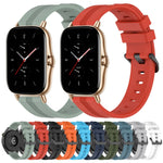 20mm Concave Striped Slicone Watch Band, For Amazfit GTS 2, For Amazfit GTS, For Amazfit GTR 42mm, For Amazfit Pop Pro