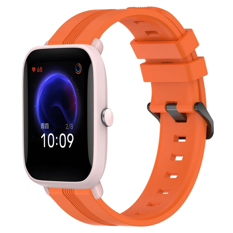 20mm Concave Striped Slicone Watch Band, For Amazfit GTS 2, For Amazfit GTS, For Amazfit GTR 42mm, For Amazfit Pop Pro