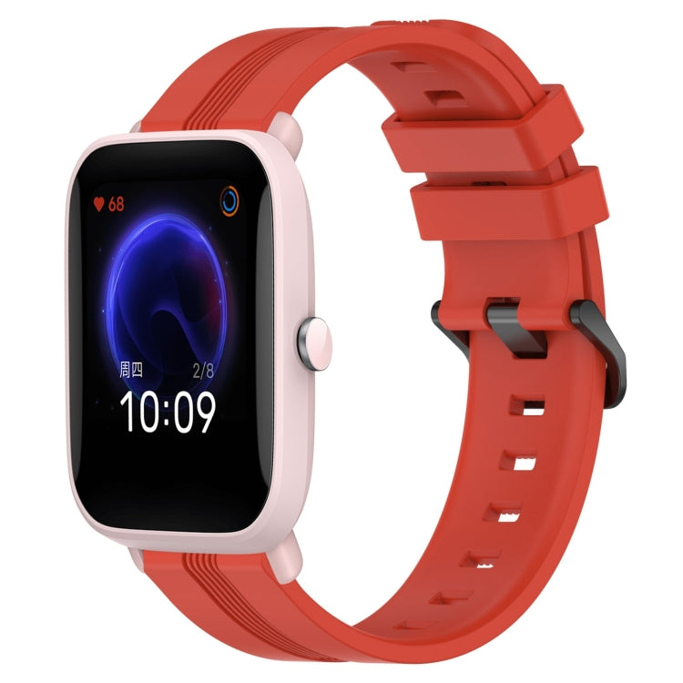 20mm Concave Striped Slicone Watch Band, For Amazfit GTS 2, For Amazfit GTS, For Amazfit GTR 42mm, For Amazfit Pop Pro