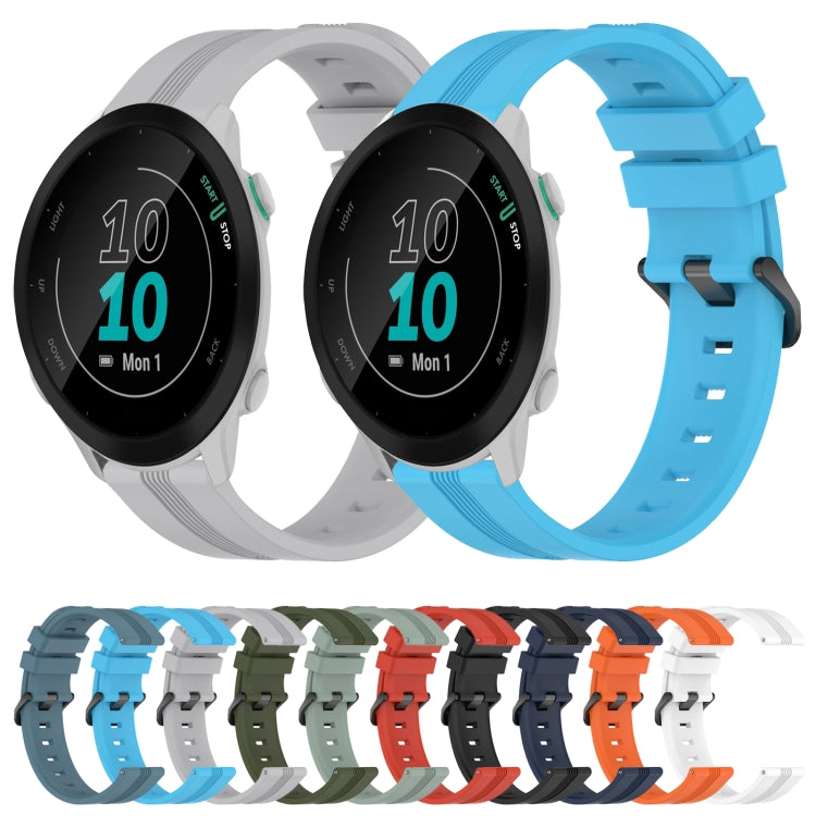 20mm Concave Striped Slicone Watch Band, For Garmin Forerunner 55, For Garmin Venu, For Garmin Venu SQ, For Garmin Garminmove Luxe