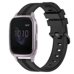 20mm Concave Striped Slicone Watch Band, For Garmin Forerunner 55, For Garmin Venu, For Garmin Venu SQ, For Garmin Garminmove Luxe