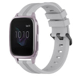 20mm Concave Striped Slicone Watch Band, For Garmin Forerunner 55, For Garmin Venu, For Garmin Venu SQ, For Garmin Garminmove Luxe