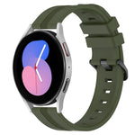 20mm Concave Striped Slicone Watch Band, For Samsung Galaxy Watch5 44mm, For Samsung Galaxy Watch 6 Classic 47mm, For Samsung Galaxy Watch5 40mm, For Samsung Galaxy Watch5 Pro 45mm