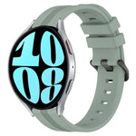 20mm Concave Striped Slicone Watch Band, For Samsung Galaxy Watch 6 40mm, For Samsung Galaxy Watch 6 Classic 43mm