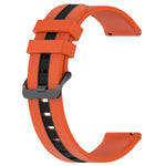 22mm Vertical Two-Color Silicone Watch Band, For Samsung Galaxy Watch3 45mm, For Samsung Galaxy Watch 46mm, For Samsung Gear S3 Classic, For Samsung Gear S3 Frontier