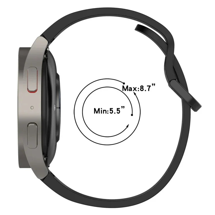 20mm Loop Silicone Watch Band, For Samsung Galaxy Watch 6 40mm, For Samsung Galaxy Watch 6 Classic 43mm