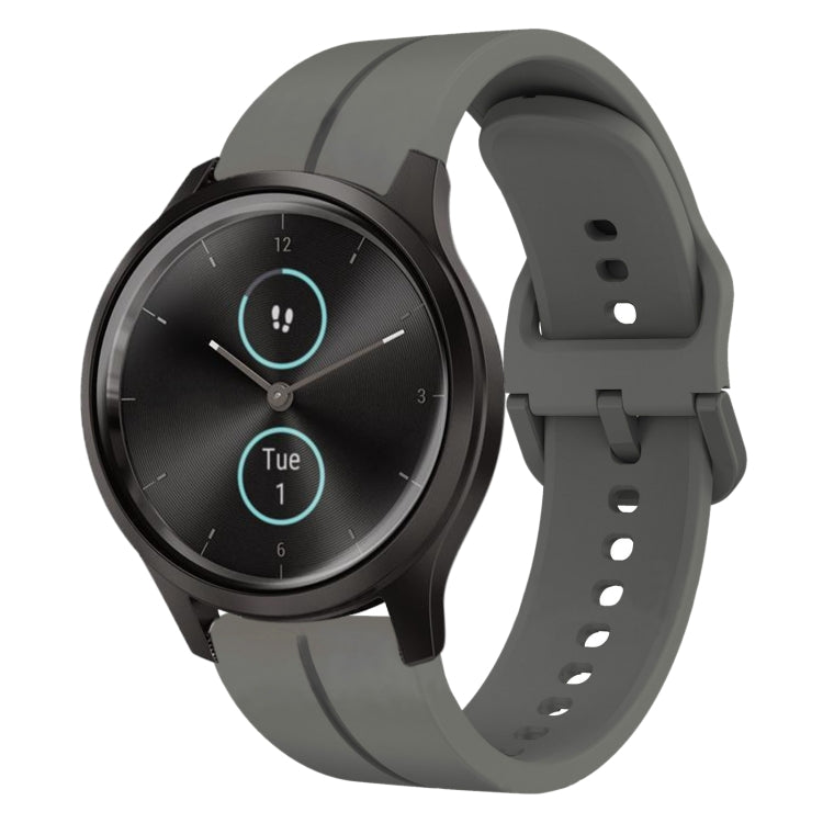 20mm Loop Silicone Watch Band, For Garminmove Style, For Garmin Forerunner 645 Music, For Garmin Forerunner Sq2, For Garmin Forerunner Sq2 Music