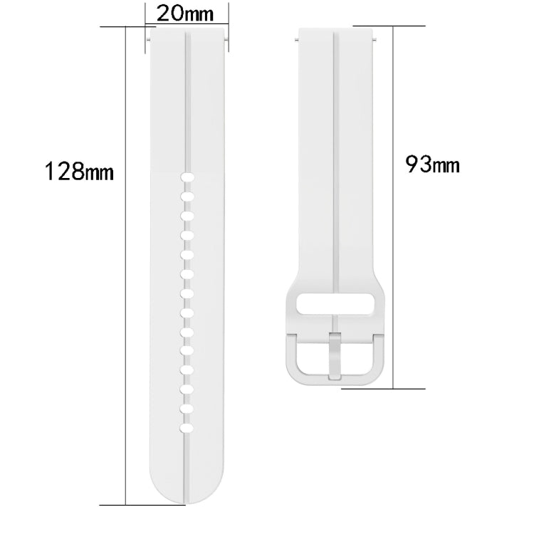20mm Loop Silicone Watch Band, For Garminmove Style, For Garmin Forerunner 645 Music, For Garmin Forerunner Sq2, For Garmin Forerunner Sq2 Music