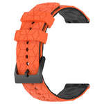 20mm Football Texture Two-Color Silicone Watch Band, For Amazfit Pop