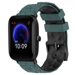 20mm Football Texture Two-Color Silicone Watch Band, For Amazfit Pop