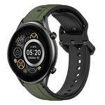 22mm Convex Loop Two-Color Silicone Watch Band, For Xiaomi Haylou RT2 LS10, For  Xiaomi Haylou RS4 LS12