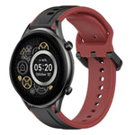 22mm Convex Loop Two-Color Silicone Watch Band, For Xiaomi Haylou RT2 LS10, For  Xiaomi Haylou RS4 LS12