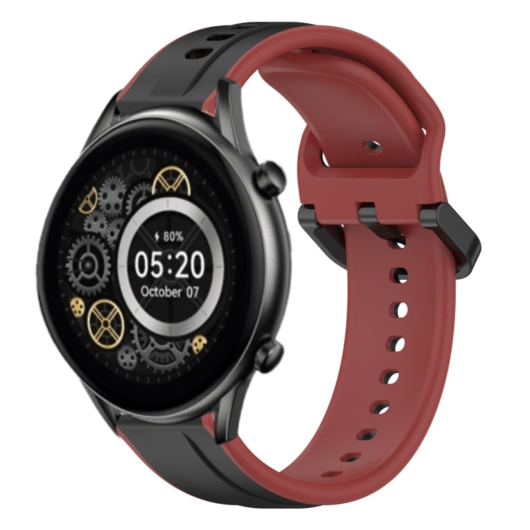 22mm Convex Loop Two-Color Silicone Watch Band, For Xiaomi Haylou RT2 LS10, For  Xiaomi Haylou RS4 LS12