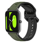 22mm Convex Loop Two-Color Silicone Watch Band, For Xiaomi Haylou RT2 LS10, For  Xiaomi Haylou RS4 LS12