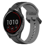 22mm Convex Loop Two-Color Silicone Watch Band, For Garmin Vivoactive4