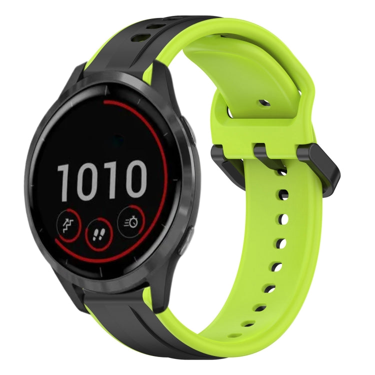 22mm Convex Loop Two-Color Silicone Watch Band, For Garmin Vivoactive4