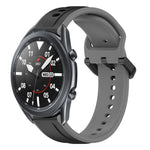 22mm Convex Loop Two-Color Silicone Watch Band, For Samsung Galaxy Watch3 45mm, For Samsung Galaxy Watch 46mm, For Samsung Gear S3 Classic, For Samsung Gear S3 Frontier