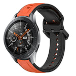 22mm Convex Loop Two-Color Silicone Watch Band, For Samsung Galaxy Watch3 45mm, For Samsung Galaxy Watch 46mm, For Samsung Gear S3 Classic, For Samsung Gear S3 Frontier