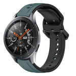 22mm Convex Loop Two-Color Silicone Watch Band, For Samsung Galaxy Watch3 45mm, For Samsung Galaxy Watch 46mm, For Samsung Gear S3 Classic, For Samsung Gear S3 Frontier