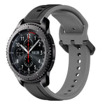22mm Convex Loop Two-Color Silicone Watch Band, For Samsung Galaxy Watch3 45mm, For Samsung Galaxy Watch 46mm, For Samsung Gear S3 Classic, For Samsung Gear S3 Frontier