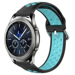 22mm Perforated Breathable Sports Silicone Watch Band, For Samsung Galaxy Watch3 45mm, For Samsung Gear S3 Classic, For Samsung Gear S3 Frontier