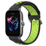 20mm Perforated Breathable Sports Silicone Watch Band, For Amazfit GTS 4, For Amazfit GTS 3, For Amazfit GTS 2E