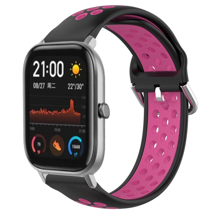 20mm Perforated Breathable Sports Silicone Watch Band, For Amazfit GTS 2 Mini, For Amazfit GTS 2, For Amazfit GTS