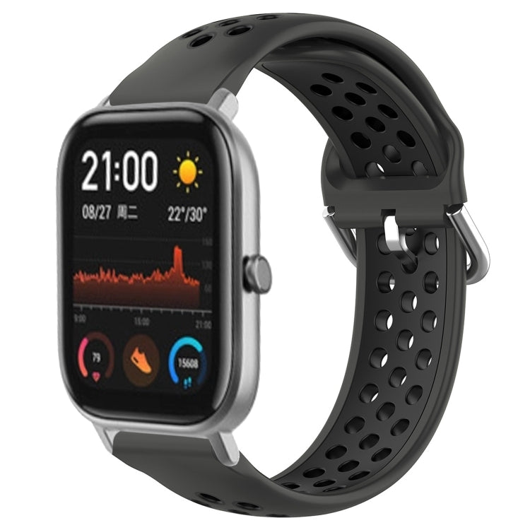 20mm Perforated Breathable Sports Silicone Watch Band, For Amazfit GTS 2 Mini, For Amazfit GTS 2, For Amazfit GTS