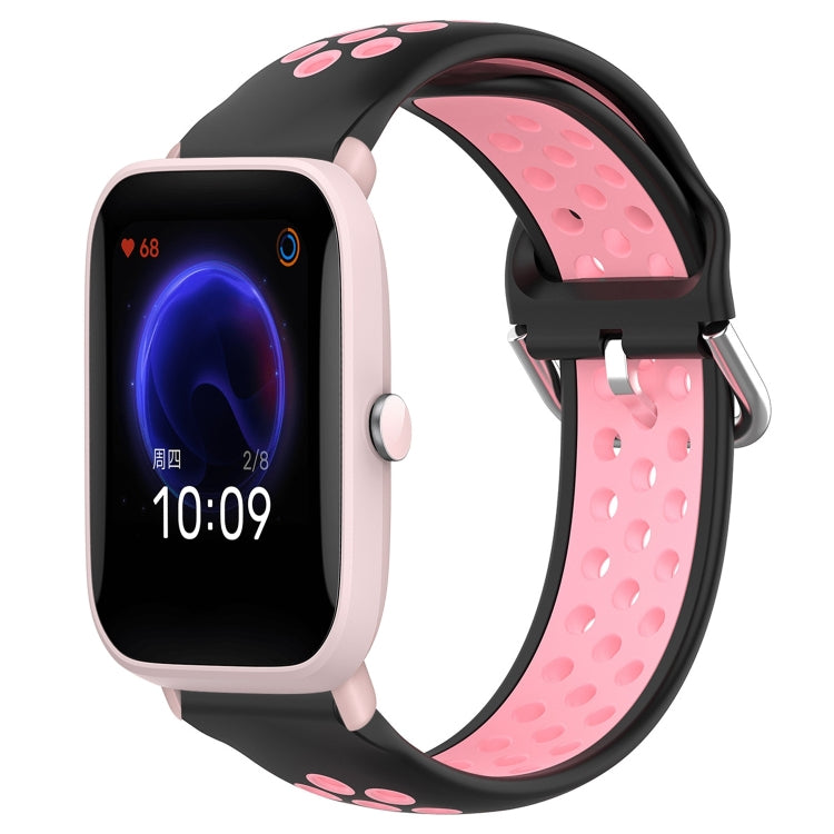 20mm Perforated Breathable Sports Silicone Watch Band, For Amazfit GTR 42MM, For Amazfit Pop Pro, For Amazfit Pop