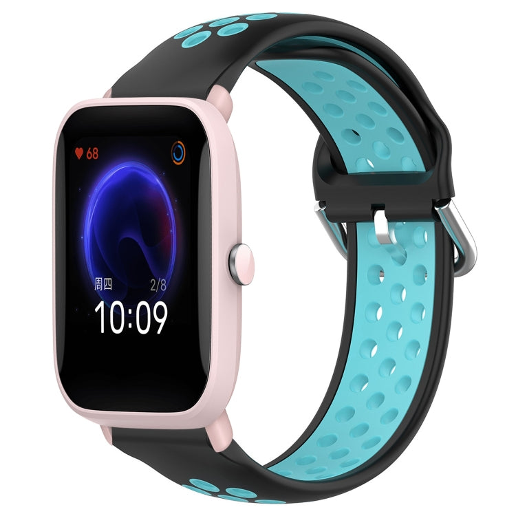 20mm Perforated Breathable Sports Silicone Watch Band, For Amazfit GTR 42MM, For Amazfit Pop Pro, For Amazfit Pop